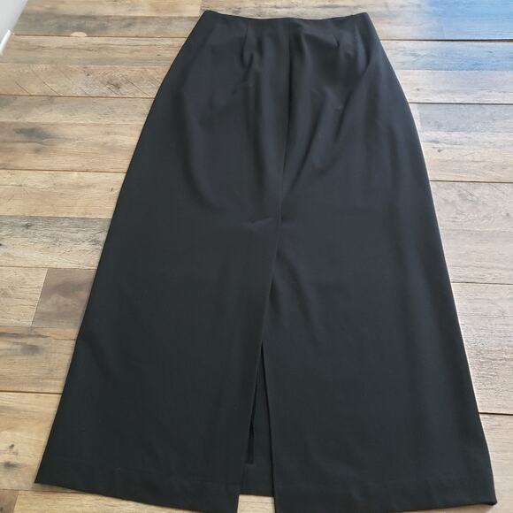 Isda & Co. Stretchy Long Black Pocket Maxi Skirt 12 Minimal Career Corpcore Goth - Picture 4 of 8
